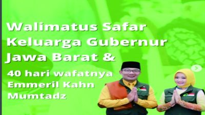 keluaga ridwan kamil lakukan walimatus safar
