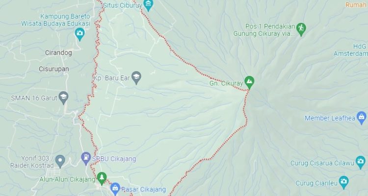 Peta Kecamatan Cigedug dari Google maps