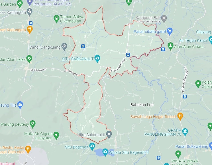 Peta Kecamatan Leuwigoong dari google maps