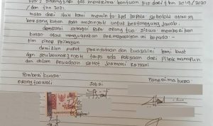 Surat Pernyataan Para Wali Mrid Yang tida Menerima PIP