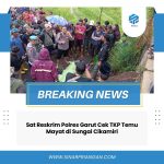 Sat Reskrim Polres Garut Cek TKP Temu Mayat di Sungai Cikamiri